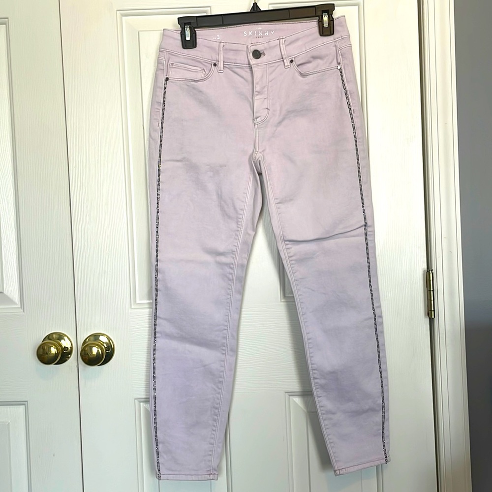 White House Black Market pants with black stone stripe